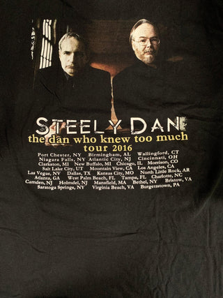 Steely Dan The Dan Who Know Too Much Tour 2016 T-Shirt, Black, XL