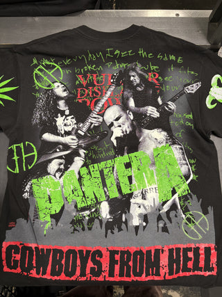 1992 Pantera Cowboys From Hell AOP T-Shirt, Black, XL