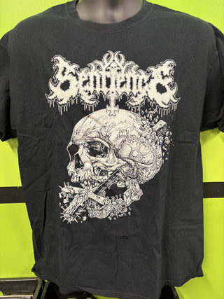 Sentience (Sentient Horror) Beyond The Curse Of Death T-Shirt, Black, L