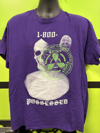 1-800-Possessed Made In Hell T-Shirt, Purple, XL