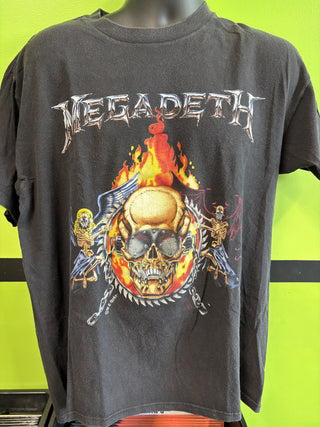 1994 Megadeth Vic Rattlehead T-Shirt, Black, XL