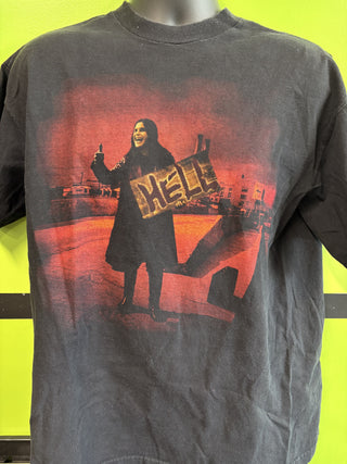 1997 Ozzy Osbourne Hell Hitchhiking T-Shirt, Black, XL