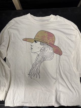 Lady Gaga Joanne Longsleeve T-Shirt, White, XL