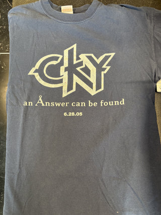 CKY An Answer Can Be Found 6/28/2005 Tour T-Shirt, Navy, M