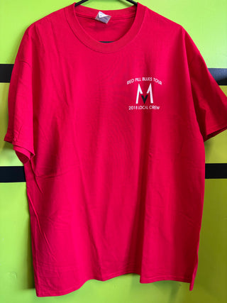 Maroon 5 Red Pill Blues 2018 Tour Local Crew T-Shirt, Red, XL