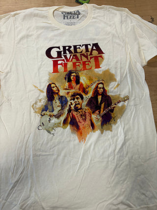 Greta Van Fleet World Tour 2018 T-Shirt, Cream, L