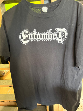 Entombed Logo T-shirt, Black, Medium