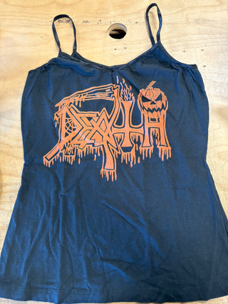 Death Pumpkin Logo DIY Sleeveless T-Shirt, Black, S