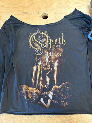 Opeth DIY Off The Shoulder Longsleeve T-Shirt, Black, S