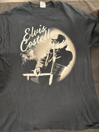 Elvis Costello Solo Tour 2013 T-Shirt, Black, L