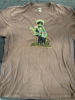 Jimi Hendrix In Camo T-Shirt, Brown, L