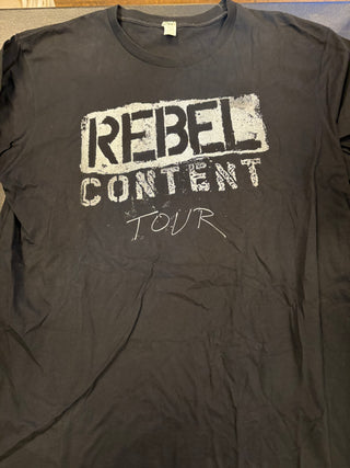 Neil Young Rebel Content Tour 2015 T-Shirt, Black, XL