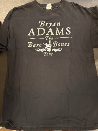 Bryan Adams The Bare Bones Tour 2009-2011 T-Shirt, Black, L