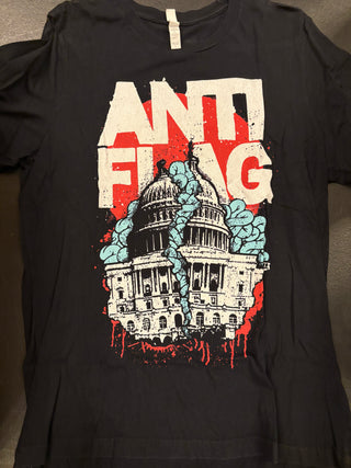 Anti Flag Split Capitol T-Shirt, Black, L