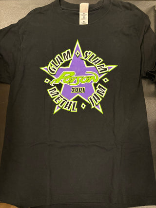 Poison Glam Slam Metal Jam 2001 T-Shirt, Black, L