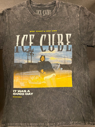 Ice Cube It Was A Good Day T-Shirt, Acid Wash Gray, S