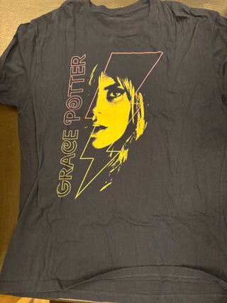 Grace Potter Lightning Bolt T-Shirt, Black, M