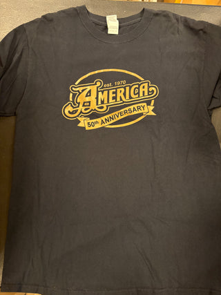 America 50th Anniversary T-Shirt, Black, L