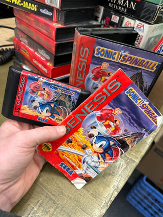 Sonic Spinball (In Box w/Manual)(Wear To Manual & Label - See Photo)