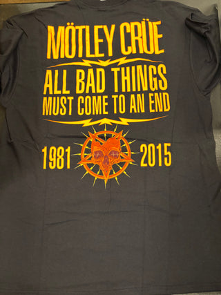Motley Crue All Bad Things 2015 Soviet Woman T-Shirt, Black, L