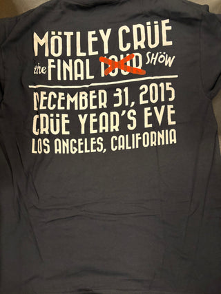 Motley Crue Final Show Crue Years Eve T-Shirt, Black, L