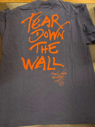 Roger Waters The Wall 2012 Tear Down The Wall T-Shirt, Navy, L