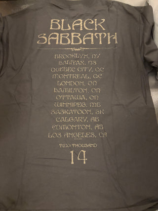 Black Sabbath 2014 Tour Never Say Die T-Shirt, Black, L