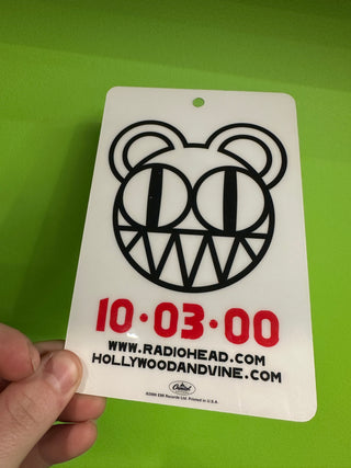 Radiohead- Kid A 10/03/2000 Promotional Lanyard Badge