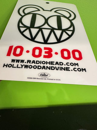 Radiohead- Kid A 10/03/2000 Promotional Lanyard Badge