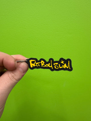 Fat Boy Slim- Halfway Between The Gutter & The Stars 2000 Promotional Rubber Logo Keychain