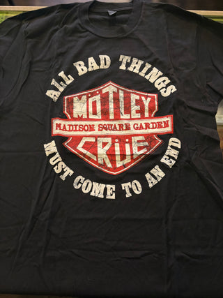 Motley Crue 10/28/14 MSG Final Shows Harley Davidson T-Shirt, Black, L