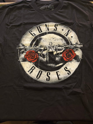 Guns N Roses Not In This Lifetime Tour Silver Logo T-Shirt, Black, L