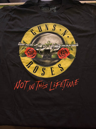 Guns N Roses Not In This Lifetime Tour Original Logo T-Shirt, Black, L