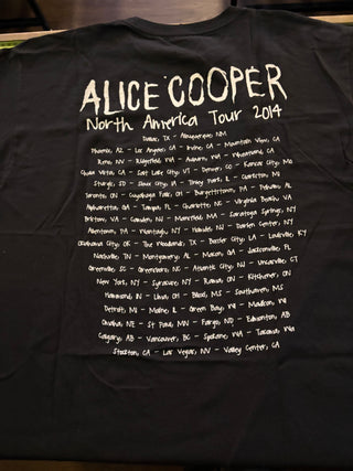 Alice Cooper North American Tour 2014 T-Shirt, Black, L
