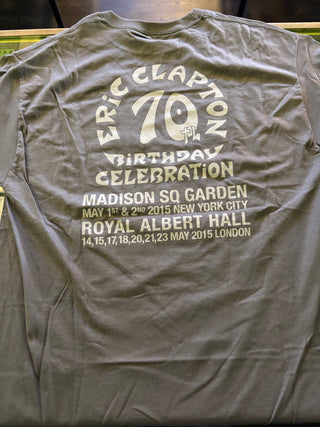 Eric Clapton 70th Birthday Celebrations 2015 T-Shirt, Gray, L