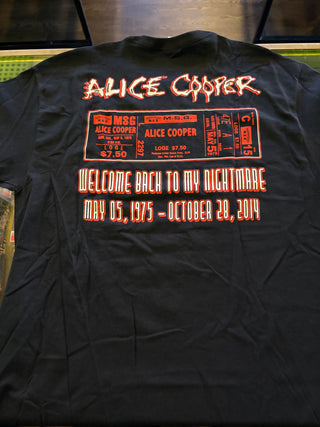 Alice Cooper Welcome Back To My Nightmare MSG October 28 2014 T-Shirt, Black, L