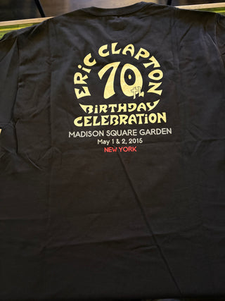 Eric Clapton 70th Birthday MSG Slowhand 2015 T-Shirt, Black, L