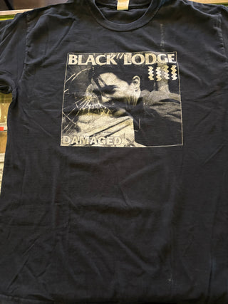 Twin Peaks Black Lodge Black Flag Damaged T-Shirt, Black, L