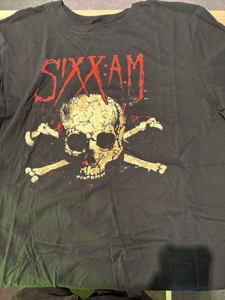 Sixx:AM Prayers For The Damned Tour 2016 Skull T-Shirt, Black, L