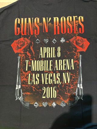 Guns N Roses T-Mobile Arena Skulls T-Shirt, Black, L