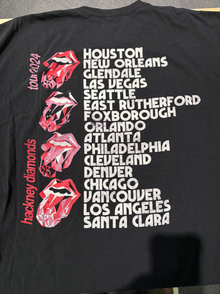 Rolling Stones Hackney Diamonds Tour 2024 T-Shirt, Black, XL