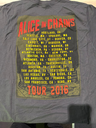 Alice In Chains Here Come The Rooster 2016 Tour T-Shirt, Gray, L