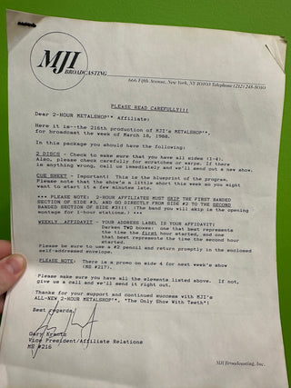 Metalshop- Radio's Weekly Metal Magazine: 3/18/1988 (ft Metallica, Gargoyle, Fifth Angel, Frehley's Comet Plus Ace Frehley Interview)(w/Cue Sheet)