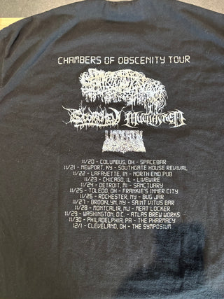 Sanguisugabogg Chambers Of Obscenity Tour 2019 T-Shirt, Black, 2XL