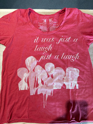 Radiohead It Was Just A Laugh T-Shirt, Red, Womens Medium