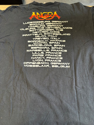 2000s Angra Rebirth World Tour T-Shirt, Black, XL