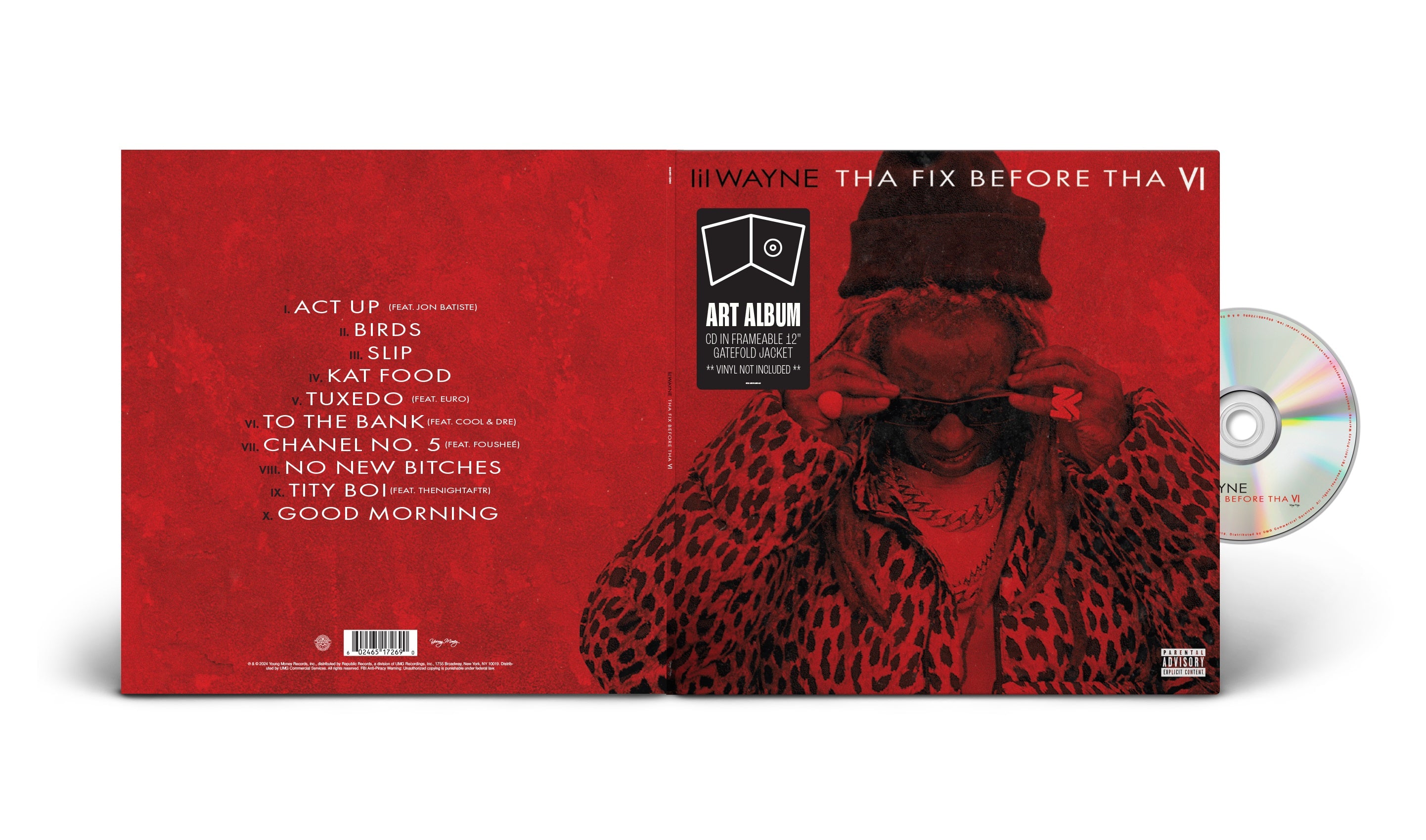 Lil Wayne- Tha Fix Before Tha VI [12" Art Album CD] (VINYL NOT INCLUDED)
