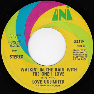 Love Unlimited- Walkin' In The Rain With The One I Love/I Should Have Known (Uni Records Sleeve)