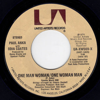Paul Anka- One Man Woman/One Woman Man / Let Me Get To Know You