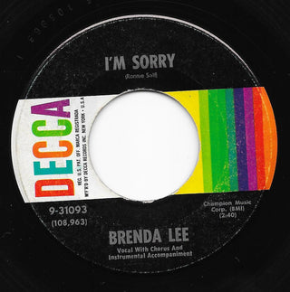 Brenda Lee- I'm Sorry / That's All You Gotta Do